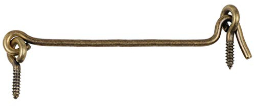 Schiebetürschloss, Türriegel, 7,5 cm Kabinenhaken, Riegel, Sichtschutzhaken, Tür mit Schrauben, Schlossbeschichtung, for Tor, Fensterladen, Schiebetür, Scheunentor, goldfarben ( Color : Bronze Tone )