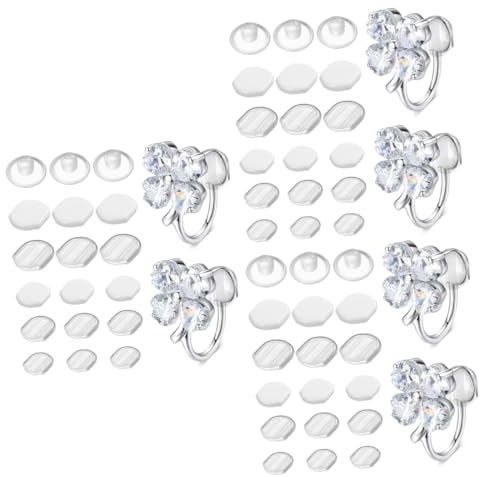 DIYEAH 180stücke Silikon Ohrringpolster Für Clip-ohrringe Transparente Ohrstopper Rutschfeste Ohrpolster Komfortable Ohrhänger Zubehör Für Schmuck Und Ohrstecker
