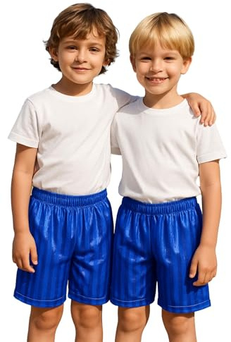 A2Z 4 Kids Flickor Pojkar Skugga Rand PE Shorts Sport Paket om 2 Fotboll - Shadow Shorts 2 Pack Royal 9-10