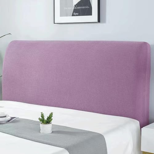 Copertura per Testiera per Letto Matrimoniale Singolo, Elastica Universale Copri Testata Letto EcoPelle/Imbottita/Legno/Tessuto Testiera Fodera Protezione Decorazione Antipolvere(170-185cm,Purple)