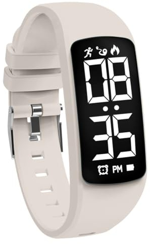 aswan watch Digital klocka för flickor och pojkar med stoppur, stegräknare, avstånd och kalorier utan appar och mobiltelefon, kalender, väckarklocka, fitness spårare, barn med silikonrem, 07