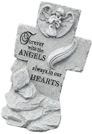Toddmomy Statue Commémorative de Pierre Tombale Décor de Statue d'ange Décor Commémoratif en Résine