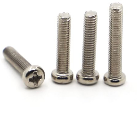 M1.2 M1.4 M1.6 M2.5 M2 M3 M4 50/100 Stück GB818 vernickelter Stahl Kreuzschlitz runder Flachkopf Pm Schraube Maschinenschraube(5mm,M1.4 100pcs)