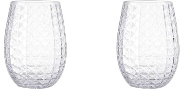 YIZITU 473 ml Ananas-Weinbecher, Kunststoff, Cocktailglas, Glas, wiederverwendbar, Trinkbecher für Getränke, Zuhause, Party, Club, Ananas-Form