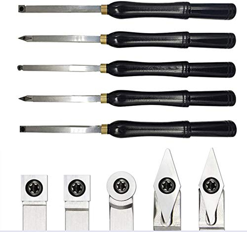 LZTDSBX Scalpelli da Legno Professionali Set di Utensili for tornitura del Legno for tornio, Utensili for tornio in Metallo Duro