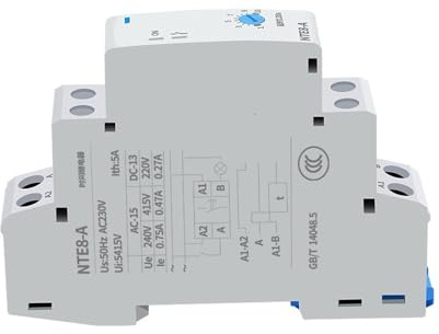 Relé temporizador NTE8-A Controlador de apagado CA 220 V CC 24 V Retardo de desconexión(AC230V,18s-180s NTE8-A)