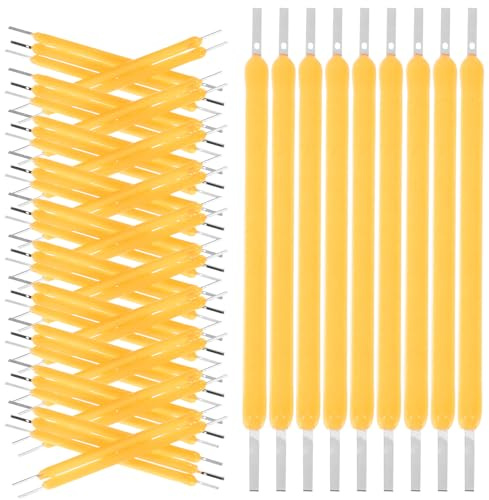 Ciieeo 100 Pezzi Filamento LED Rigido 2700K Luce Calda 3V 38Mm 120Ma per Lampadine LED Ricambio Versatile per Illuminazione Interna Fotografia e Cinema