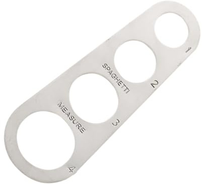 DOITOOL Mesureur de Pâtes en Acier Inoxydable avec 4 Trous, Outil de Mesure pour Spaghetti et Nouilles, Ustensile Cuisine Précis pour Contrôle de Portions, Gadget la Cuisine Pratique