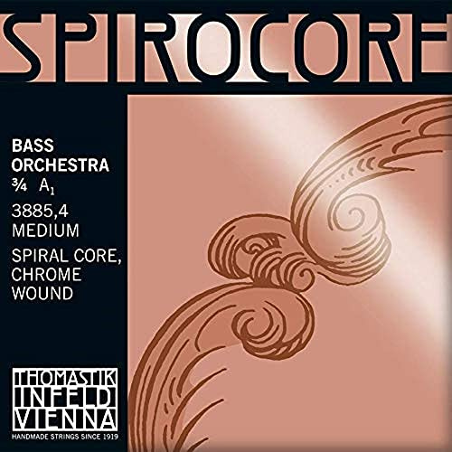 Thomastik-Infeld 3885.4W Spirocore Double Bass Single A String, Weich, 3/4 Size, Steel Core Chrome Wound