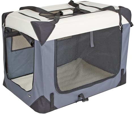 Kerbl Pet Transportbox Journey, 81x58x58cm, grau/beige