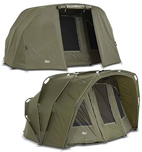 Lucx® Bivvy + Winterskin 'Tiger' 1-2 - 3 Mann Angelzelt + Überwurf - Karpfenzelt - Carp Dome with Overwrap 2 or 3 Man Carp Fishing Tent