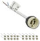 LIGHTEU, 20x GU10 fassungen, Sockelfassung aus Keramik GU10, 0,75 mm² Siliziumdraht LED/CFL/Halogenlampen Anschlussbuchse, Brandschutz