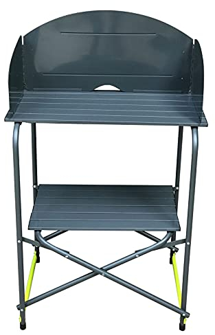 Outdoor Küche Camping Schränke Tragbarer Klappbarer Camping-Küchentisch Im Freien, Kleiner Outdoor-Campingtisch Mit Stauraum, Einfache Installation, 66,5X49X110CM