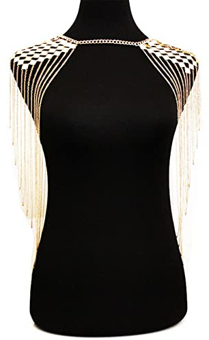 Uposao Körperkette Schulterkette Mehrreihig Körperschmuck für Damen und Mädchen Strand- und Bikiniaccessoires für Partys und Ausflüge