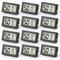Lot de 12 hygromètres et thermomètres numériques - Hygromètre et thermomètre pour intérieur - Prêt à l'emploi avec affichage clair - Idéal pour les salons, les bureaux et les serres