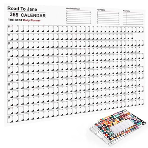 Kalender 2025 Wand - Monatlicher Jahresplaner Wandkalender | 2025 Einzelseite Monatskalender, 12 Monate Urlaubskalender für Zuhause, Schule