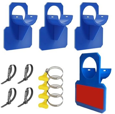 Kyzuzia Lot de 4 supports de tuyau de piscine bleus - Protection anti-torsion - Support de tuyau de piscine - Protection anti-torsion en plastique - Anti-traction (30 à 37 mm)