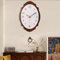 Vintage Swing Wall Clock with White Dial & Walnut Frame - Silent Acrylic Pendulum Design for Modern Home Decor (13in*13in)