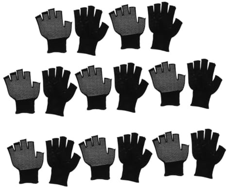 Yardenfun 8 Paar Fingerlose Handschuhe: Atmungsaktive Fingerlose Handschuhe Für Damen Und Herren – Rutschfeste Arbeitshandschuhe Für Die Industrielle Gartenarbeit Und Den Außenbereich