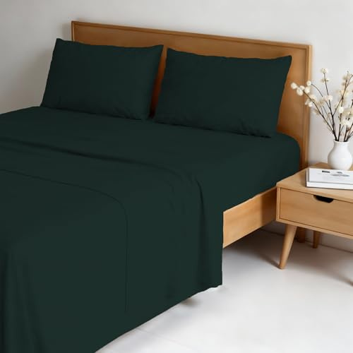 Italian Bed Linen Completo letto WATER WASHED Matrimoniale in Microfibra, Set Lenzuola Letto Matrimoniale 4 pezzi Lenzuolo Sotto con Angoli 170x200, Lenzuolo Sopra 240x270, Coppia federe - OTTANIO