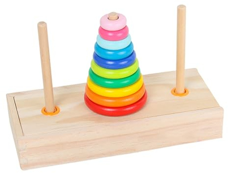 Tour de Hanoï, Casse-tête en Bois pour Enfants, Blocs de Tour empilables Arc-en-Ciel, éducation précoce, pensée logique pour 3 Ans et Plus