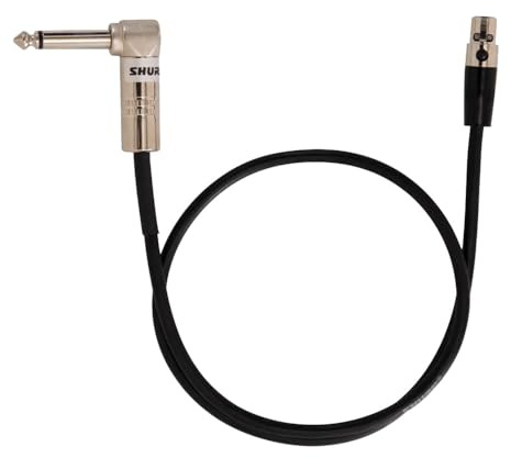 Shure WA304 2' Instrument Cable, 4-Pin Mini Connector (TA4F) with Right-Angle 1/4 Connector