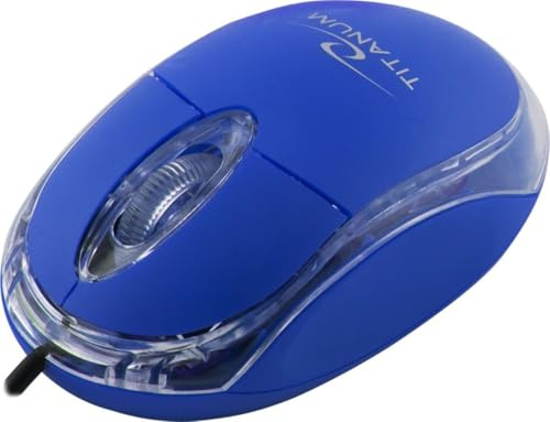 Titanum Esperanza Ratón Raptor USB Óptico 1200 dpi Mano Derecha - Ratones (Derecha, Óptico, USB, 1200 dpi, Azul)
