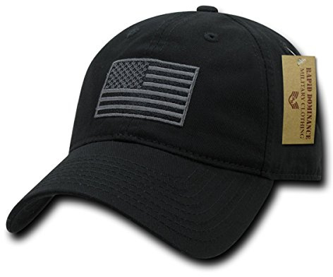 Rapid Dominance Tonal Bandera Relajado Graphic Cap, Hombre, Negro