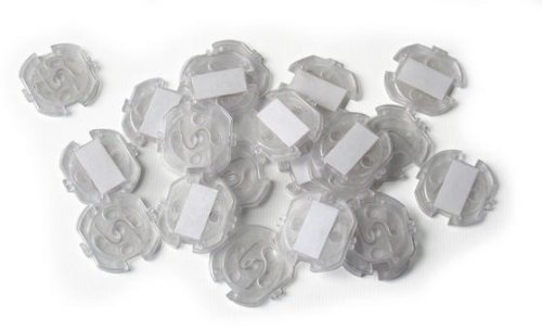 160249 Reer Steckdosenschutz klebbar, Kindersicherung, transparent, 40er