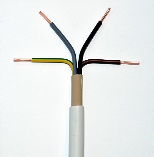 Waskönig + Walter NYM-J 4x6 mm² RE Mantelleitung grau 4x6 qmm Installationsleitung Feuchtraumleitung, jede Menge eine Länge