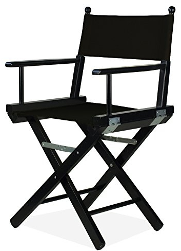 ArredaSì Regisseurstuhl schwarz mit schwarzem Stoff Regisseur P aus Holz