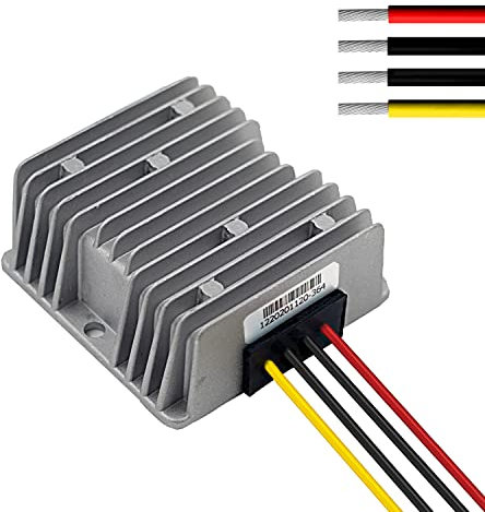 24V to 12V Converter, 30A 360W Heavy Duty Step Down Voltage Regulator Power Supply Adapter – 24 to 12 Volt Converter Dropper for Car Truck Van Boat Solar System (15–40V Input, Waterproof)