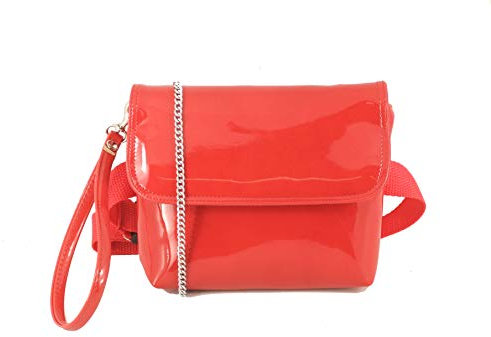 LONI Fiesta, Gürteltasche, Umhängetasche, Hüfttasche, rotes Leder (Rot) - LONI