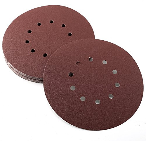 Schleifscheiben 225mm Klett 10 Loch Exzenter Schleifpapier Schleifblätter Korn 240 10 Stück