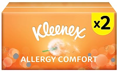 Kleenex Allergy Facial Tissues, Pack of 2 Boxes (112 Tissues)