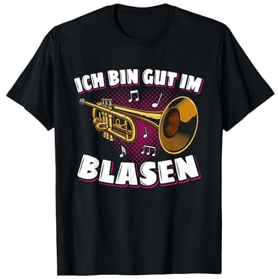 Ich Bin gut im Blasen lustig zweideutig Trompete Trompeterin T-Shirt, Herren, Schwarz, L