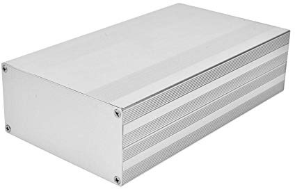 Project Box Aluminum Alloy Plastic Junction Box Electronic Case Enclosure Case PCB Board DIY Sandblast Oxidized Protective Case Silver 68 x 145 x 250mm / 2.68 x 5.71 x 9.84in