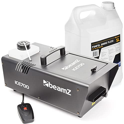 BeamZ ICE700 Machine à Fumée avec 5L de Liquide de Fumée à Brouillard - Idéal pour Animer vos Soirées