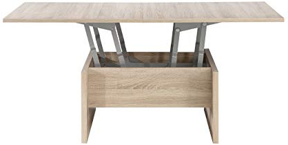 FORTE BELEMIR Couchtisch, Holzwerkstoff, Sonoma Eiche, 80 x 47 x 80 cm