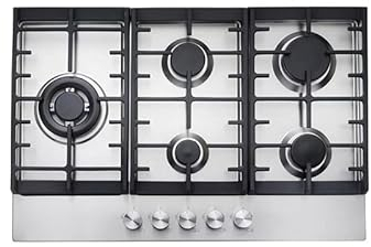 Teknix Signature Collection SCGH751X 75cm Gas Hob with 3.8Kw Wok Burner - Stainless Steel