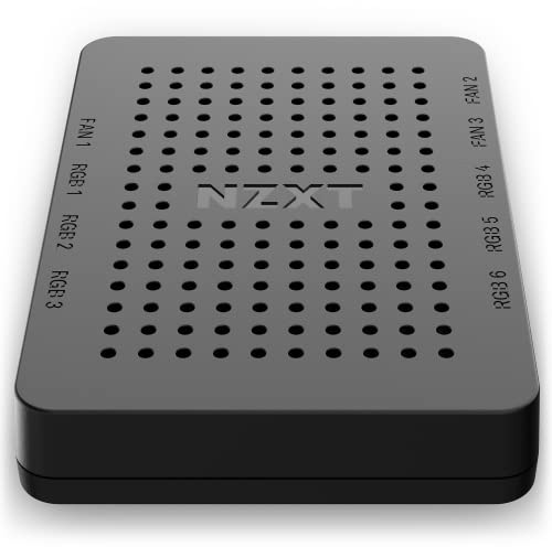 NZXT RGB & Lüftersteuerung - AC-CRFR0-B1-6 RGB-Beleuchtungskanäle - 3 Lüfterkanäle - RGB-Beleuchtungsanpassung - Schwarz