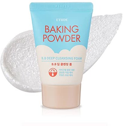 Etude House Baking Powder B.B Deep Cleansing Foam 1 fl.oz.(30ml) | Small Travel size Perfect Cleansing Wash | Removes Pore Waste and Dead Skin Cells