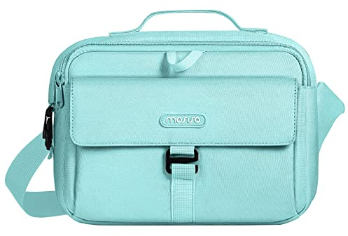 MOSISO Camera Shoulder Bag Case Crossbody Sling Purse, DSLR/SLR/Mirrorless Compact Padded Photography Handbag with Rain Cover Compatible with Canon/Nikon/Sony Cameras and Lenses, Mint Green