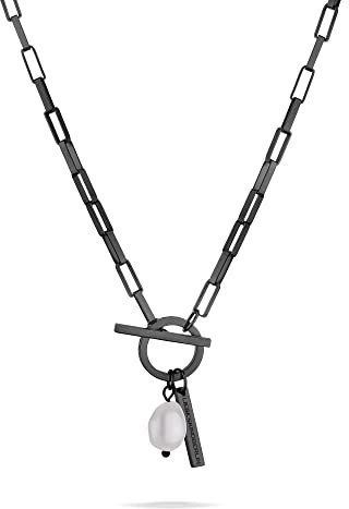 Liebeskind Berlin Damen Schmuck aus Edelstahl – Halskette und Armschmuck aus einem coolen Kettenlook mit Perle - zeitlos, modern & alltagstauglich