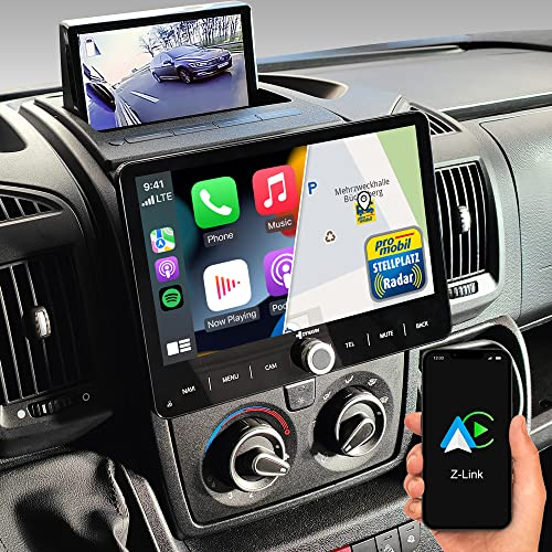 DYNAVIN Android Autoradio Navi für FIAT Ducato Citroën Jumper II Peugeot Boxer II: 10,1 Zoll Radio mit Wireless Carplay und Android Auto | Head-up Display | Inkl. DAB+; D9-DCX Plus Flex - C