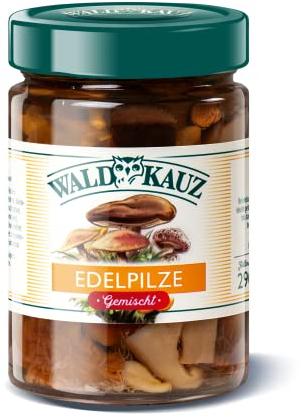 Waldkauz Edelpilze gemischt 290 Gramm / 155 Gramm Abtropfgewicht Pilze von Lausitzer