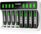 OOHHEE 8 Bays Caricabatteria con 4 x AA e 4 x AAA Batterie, Caricabatteria Individuale per Batterie AA AAA Ricaricabili, Caricabatteria Intelligente Schermo LCD, per Batterie NI-MH