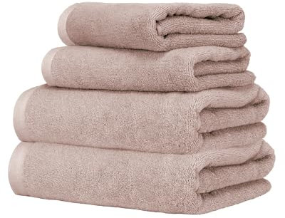 Ruggeri - Set Asciugamani 2 + 2 | Viso + Ospite | 100% Cotone Extra Morbido 500 gr - Let's Color! (Rosa)