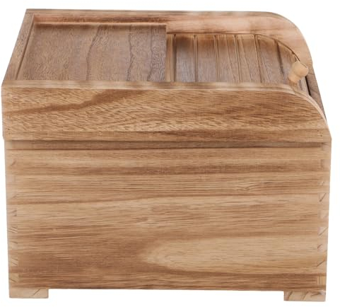 Luxshiny Boîte de Stockage de Riz en Bois Massif 5kg, Hermétique