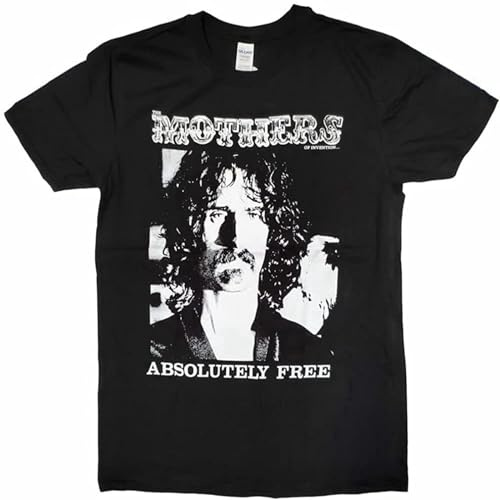 CUTLERY SUIT Men's Frank Zappa T Shirt - Absolutely Free Black & White Cover Mothers Black XL
